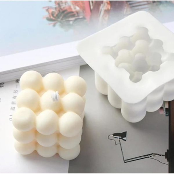 2 st ljusformar - Skapa dina egna unika ljus - DIY Ljusgjutningskit white