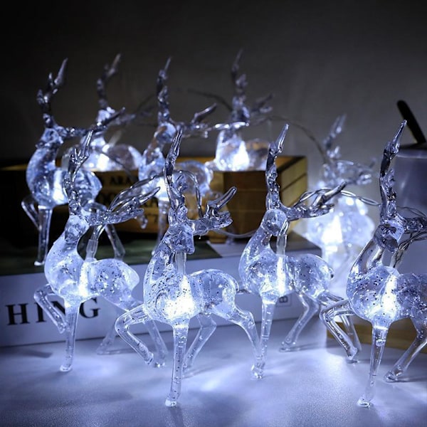 Hjorte LED Lys Julepynt Led Hjorte Julepynt White 1.5 M 10led[usb]