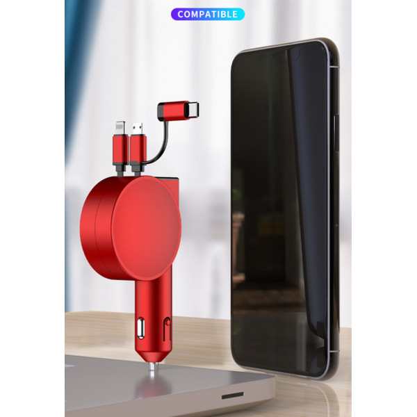 Teleskopisk bil lader PD20W hurtiglading for Apple