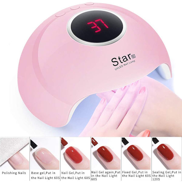 McNory 36 W nagellampa nageltork 18 LED/UV-lampa för naglar