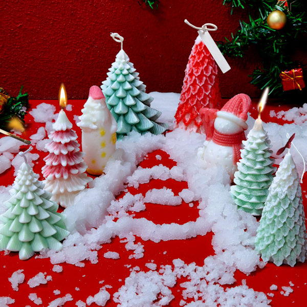 Jule-silikoneform til Santa Claus og juletræ - DIY