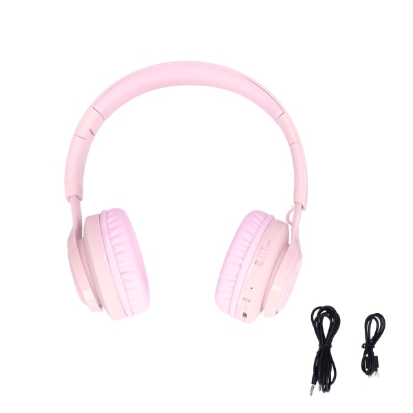 BT06C Børns Bluetooth Headset LED Lys Stereo Foldbar Beskyt Hørelse Børn Trådløse HovedtelefonerPink