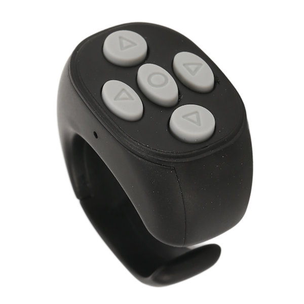 Bluetooth Fjernkontroll Multifunksjons Ringdesign Trådløs Telefon Selfie Lukker for Hjem Svart