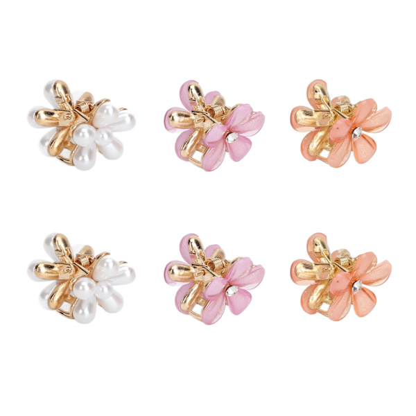18 stk. Mini Blomster Hårklemmer Små Blomster Hårklemmer Alle Matchende Søde Hårklemmer til Piger Kvinder