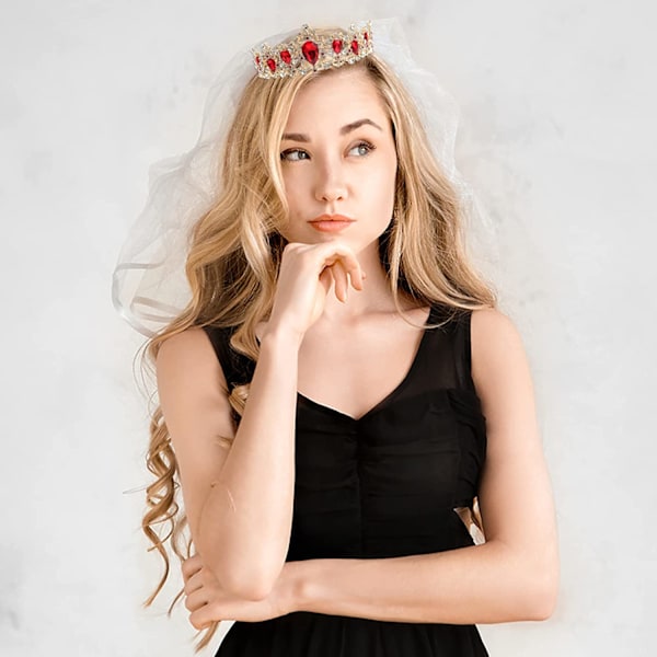 Krystal Bryllupskrone med Kam Parad Tiara Kroner Strass Krone