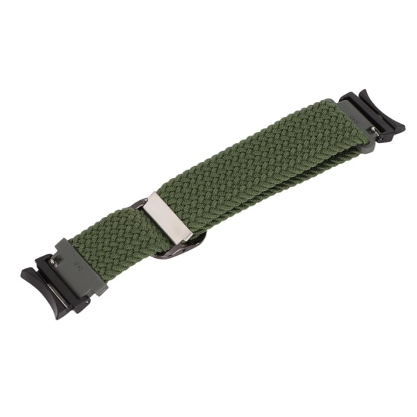 Urrem Elastisk Nylon Flettet Justerbar Håndledsrem Armbånd Urrem til Galaxy Watch 4 Militærgrøn