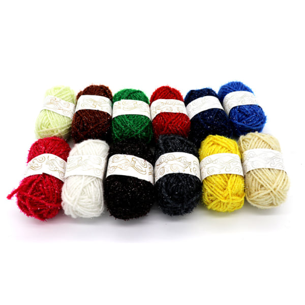 12 Farger Barn DIY Håndlaget Ull Barnehage Håndlaget DIY Materialer Dark Coffee 12