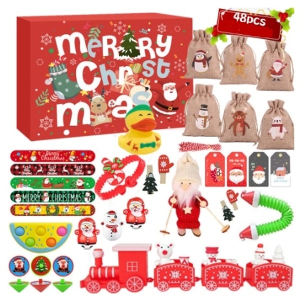 Ny Jul Vinyl Ande Blind Box Liten Gul Ande Jul Adventskalender Boks Nedtelling Blind Box Leke Dress E