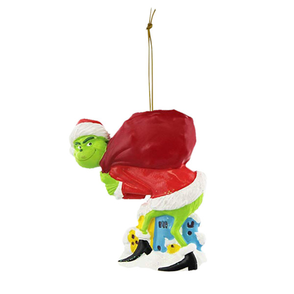 Grinch Grønn Pelsmonster Juletrærpynt Grinch Akryl Kunstverk Julepynt 4