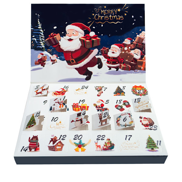 Blind Box Julekalender - På lager - Julegaveæske - Jule Blind Box Nedtællingskalender - Engros 1 30*21*3cm