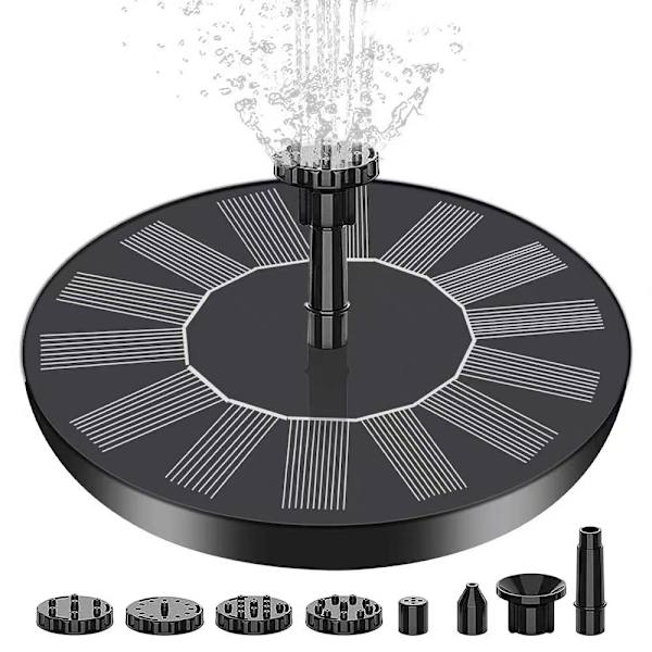 Solcelled Fontene Utendørs Basseng Flytende Fuglebad Fontene Svømmebasseng Hagegård Vannfunksjon Fontene Lys 16cm