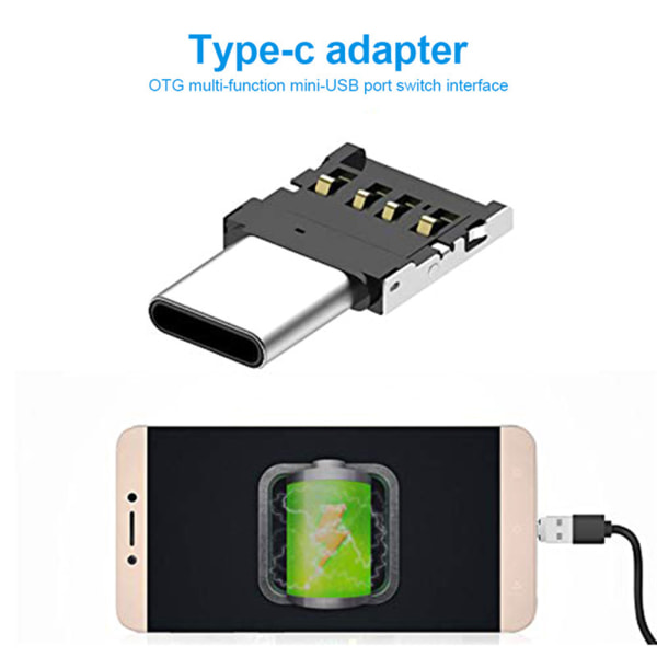 10 st OTG Multifunktionell Typ C-konverterare Micro Typ C-adapter för telefoner och surfplattor