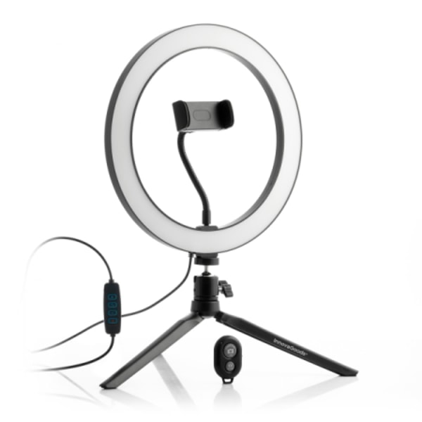 Selfie Ringlys LED med Stativ & Fjernkontroll