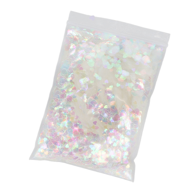 Nagelkonst Glitter Älskande Hjärta Form Glimmande Glansig Dekoration Flakes för Nagelsalong 50g