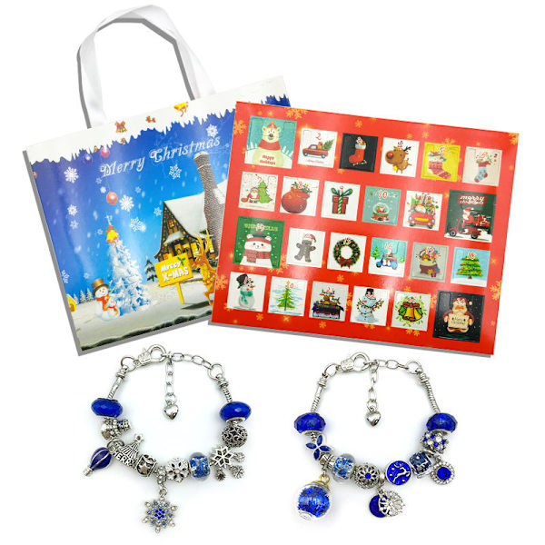 Julkalender med 24 luckor - Blind Box Advent - DIY Armbandssats för barn B
