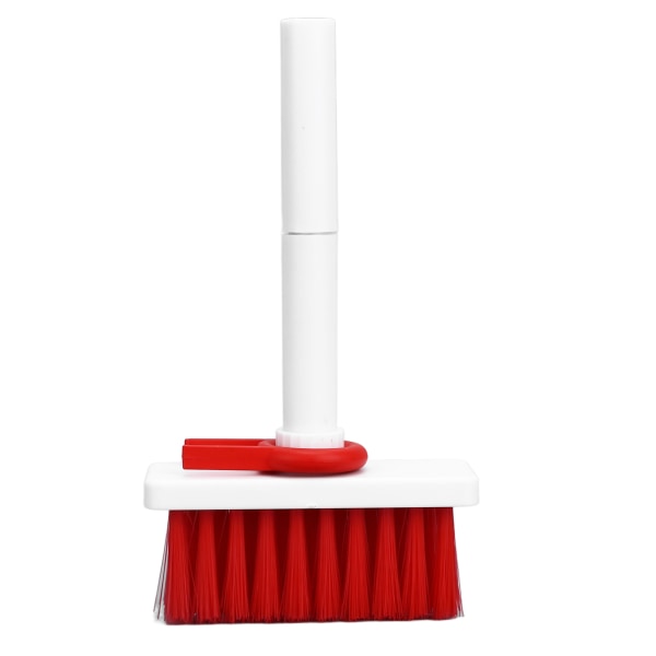 Tastaturbørste separat dobbelthodet design 5 i 1 multifunksjon 3 rader design plast rengjøringsbørstepenn for hodetelefoner hvit rød