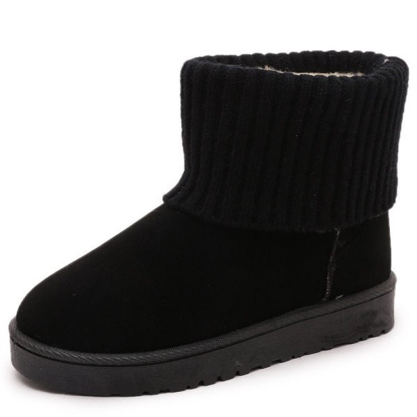 Suede non slip snow boots