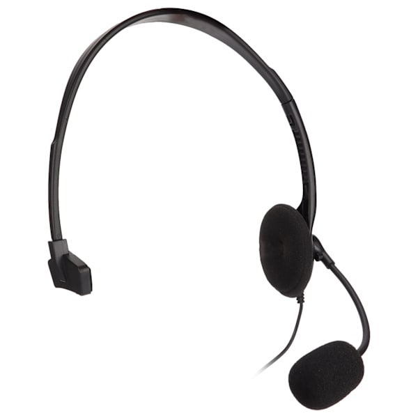 S480 Telefonheadset 3,5 mm plugg brusreducering justerbart enkel öra kundtjänst headset för datorer svart
