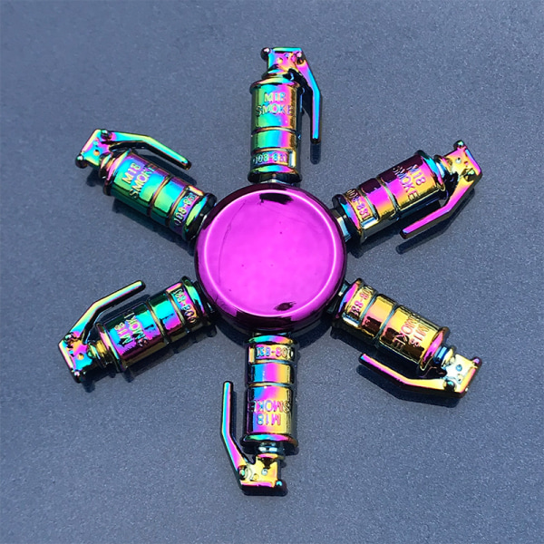 Metallisk Färgglad Legering Fingertopp Gyro Fingerrotation Användbar Verktyg för Tryckreducering Colorful Smoke Bomb 146