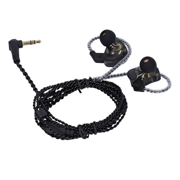 Ørepropper Super Bass Boost Kablede Ørepropper Støyreduksjon Stereo Hodetelefoner for Lytte til Musikk Uten Mikrofon Svart