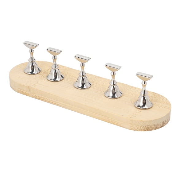 Nageldisplayställ DIY Logg Press On Fixering Magnetisk Falsk Nagelhållare för Nybörjare Manikyr