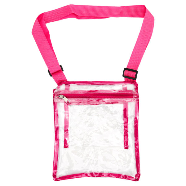 Läpinäkyvä laukku PVC vedenpitävä läpinäkyvä kukkaro Kannettava kirkas laukku Travel Music Festival Pink