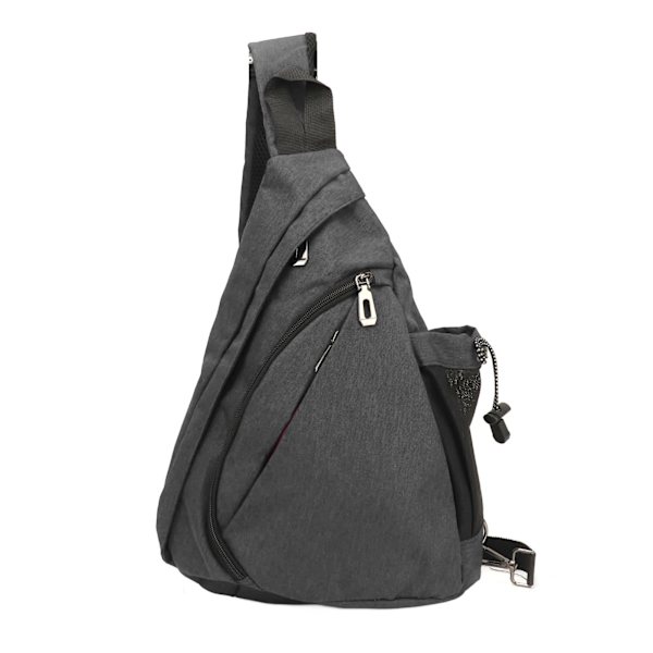 Mænds Fanny Pack Enkel Stilfuld Multifunktionel Bærbar Justerbar Skulderrem Sling Taske til Udendørs Rejser Grå