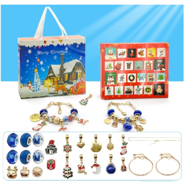 Julkalender med 24 luckor - Blind Box Advent - DIY Armbandssats för barn B