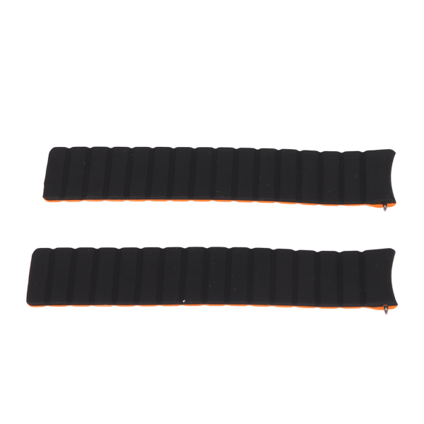 2 stk. Klokkerem Silicone Universal Magnetiske Klokkerem for Amazfit GTR 3 3 Pro 22mm Svart Oransje