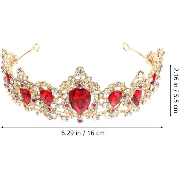 Krystal Bryllupskrone med Kam Parad Tiara Kroner Strass Krone