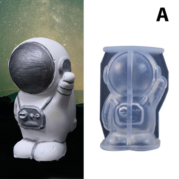 3D Silikon Astronaut Formad Form Mjuk Enkel Demould Luna A