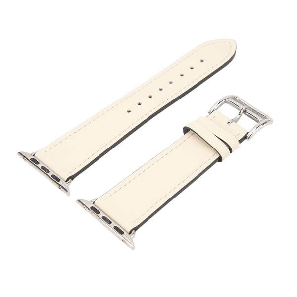 Smartwatchband, Armband i Läder, Smartwatchtillbehör för IOS Watch Series SE 8 7 6 5 4 3 2 1 42mm 44mm 45mm Beige