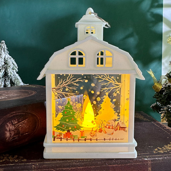 Julepynt Retro Bærbar Liten Nattelampe LED-pynt Juletrepynt Bronze-Elk
