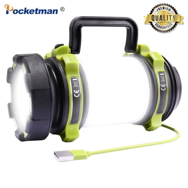 8000 Lumen 100W Langvarig, USB Ladbar LED Lommelykt