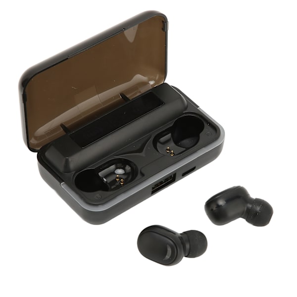 Bluetooth-kuulokkeet, stereon melunvaimennus, langattomat kuulokkeet latauskotelolla urheiluun, ajamiseen ja juoksuun