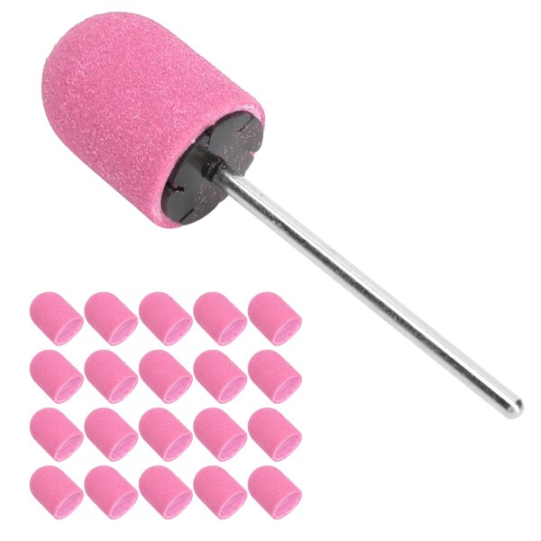 Negleslipebånd borkrone Nail Art Polering Slipehettesett Tilbehør (10 x 15 mm) Rosa