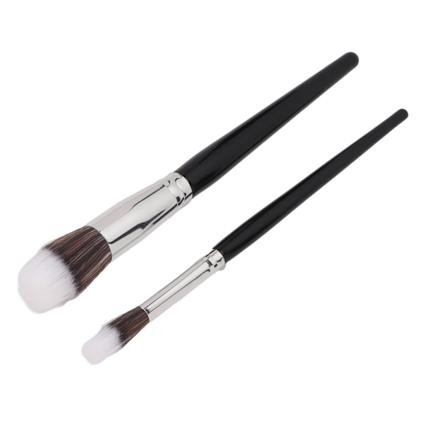 2 stk. Blush Highlighter Makeup Brush Professionel Blød Hår Setting Powder Brush Kosmetisk Værktøj til Kvinder