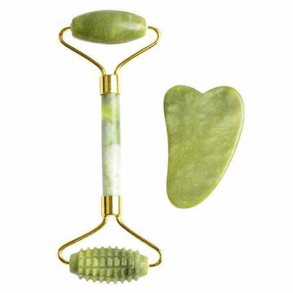 Gua Sha -hierontakiteli, suuri, ruskettunut - vihreä