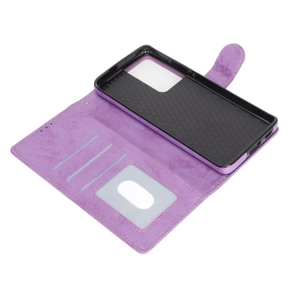 Plånboksskyddande phone case 2 i 1 flip magnetiskt avtagbart phone case för Galaxy S21 Ultra Purple