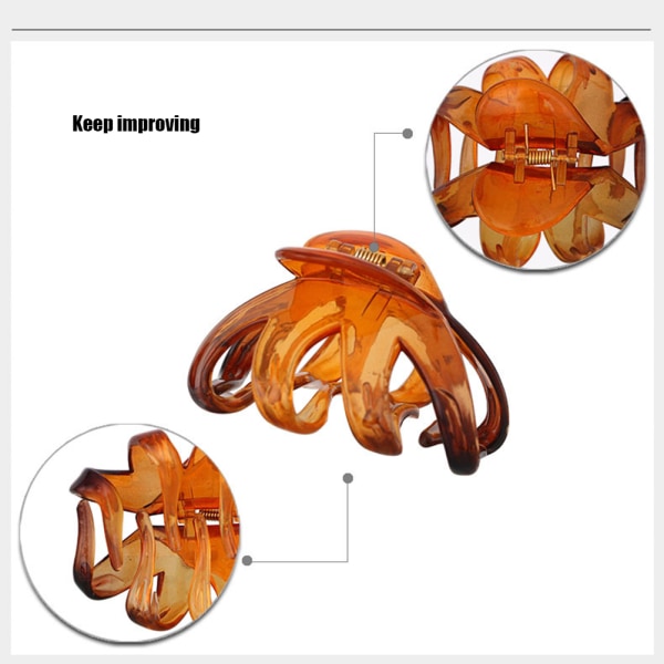 4 st stora greppbläckfiskclips spindelhårclips bläckfiskkäke hårclips för tjockt hår