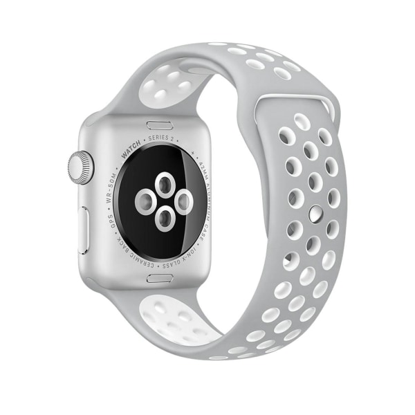 Til Apple Watch 42/44mm L Silikone Sport Watch Band Grå