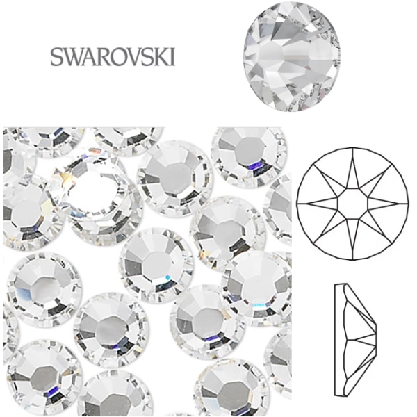 Swarovski Crystal Clear SS3 (1,35-1,50mm) - 40 kpl