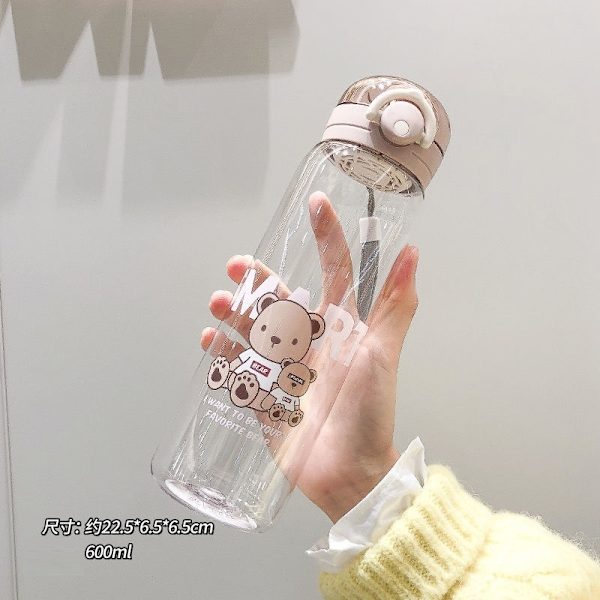 Vattenflaska, drickflaska 450-600ML rosa A