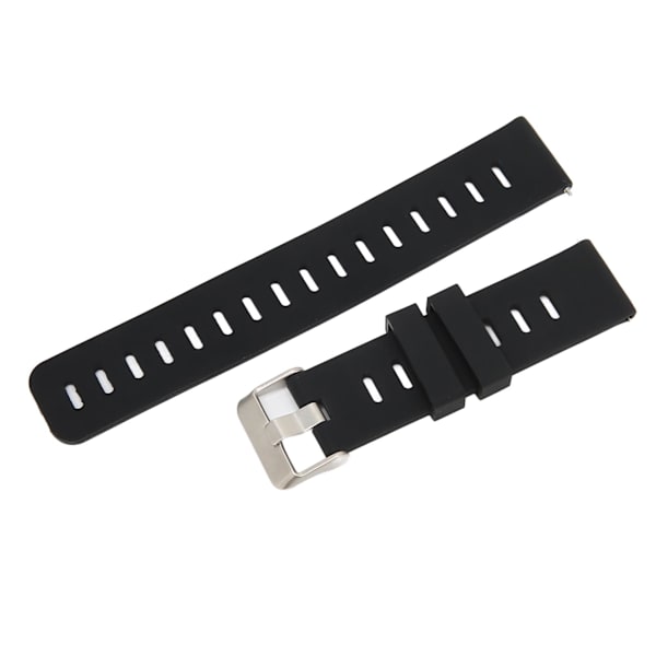 20mm Mjuk Silikon Armband Klockband Rem Ersättning med Platta Luft Hål för Amazfit GTS 3 Svart