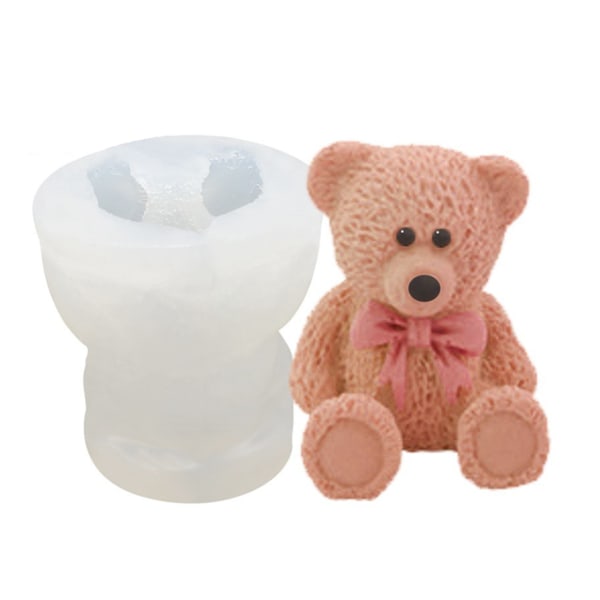 Animals 3D Bear Shape Ice Bit Chocolate Silicone Shape White