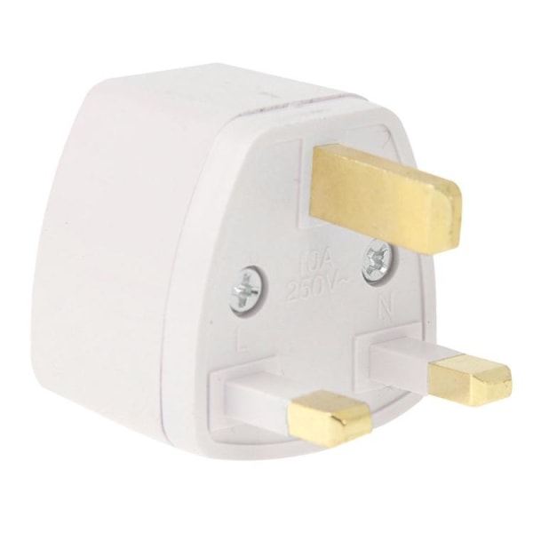 2-pakks reiseadapter AU/US/EU til UK - Adaptervegg - Hvit white