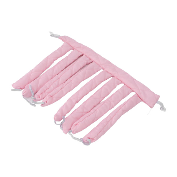 Värmefri Curling Rod för Sömn, Hårcurl Styling Roller Band för Kvinnor och Flickor, Extra Långt Hår, Rosa
