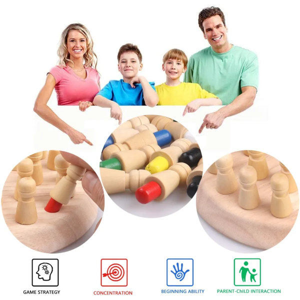 1 Set Familjespel Trämminnesspel 1