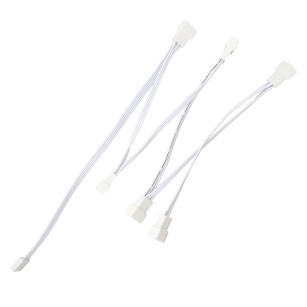 PWM Fläktdelare Kabel 1 till 6 Konverter Adapter Linje Förlängningskabel med 4-polig Kontakt