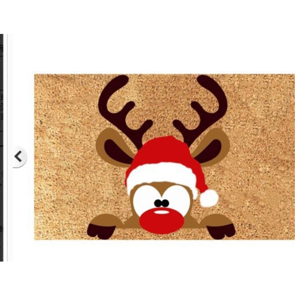 Joulu lattiamatto piirretty kuvio keittiön sisäänkäynti kylpyhuone kristalli sametti lattiamatto deer 60*90cm